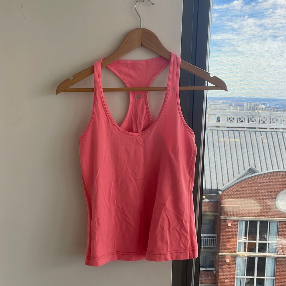 Lululemon racer tank top size 4 hot pink